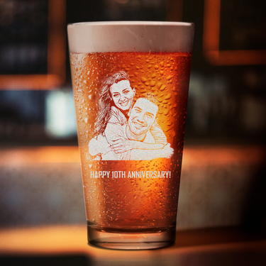 Custom Dad Portrait Beer Glasses